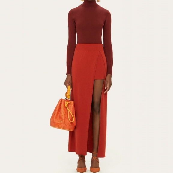 Nwt Jacquemus Red Jupe Knit Skirt 38 6 